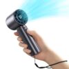 Eastfox Ventilador turbo portátil portátil, bateria de ventilador pessoal de 4000 mAh, funciona para 3-16H, recarregável por USB, motor de alta velocidade 10800, mini ventiladores manuais de 5