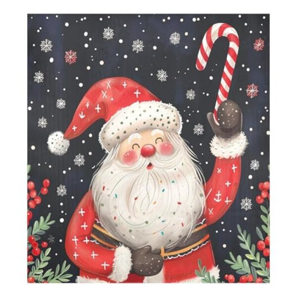 Eionryn Capa de ímã para máquina de lavar louça de Natal Papai Noel doce adesivo magnético porta painel capa geladeira eletrodoméstico ímã decalque folha decoração 58 x 66 cm