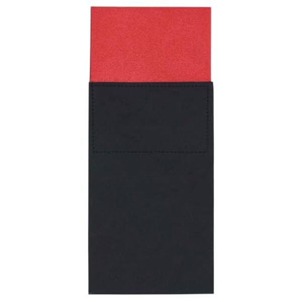 Elerevyo Lenço masculino pré-dobrado sólido com bolso quadrado 18,5 x 7,9 cm para festa de casamento negócios, Vermelho, Tamanho Único