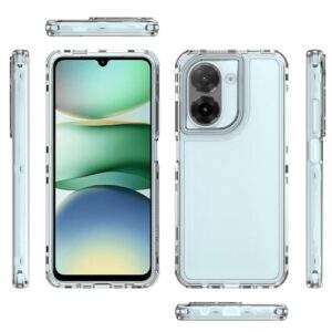 Elubugod Compatível com Xiaomi Poco C71 4G, capa protetora anti-queda e absorção de choque 3 em 1 compatível com Xiaomi Redmi A5 4G (171 mm) 2AFZZRN03L capa transparente