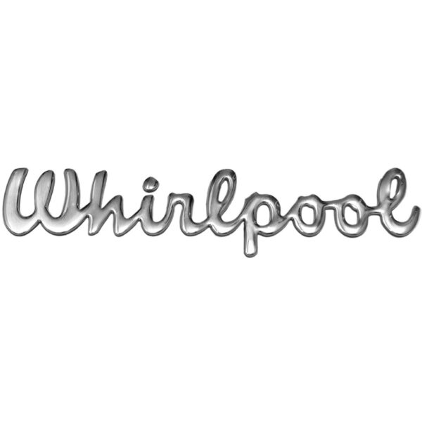 Emblema Retrô Whirlpool Refrigerador Freezer Frigobar Adega Adesivo Alto Relevo Cromado Original