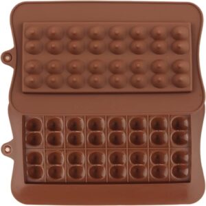 EPYHREHM Conjunto de 2 moldes de chocolate de silicone mini cone de 15 cavidades para doces de chocolate