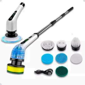 Esfregão Elétrico Portátil 7 em 1 com Bateria Recarregável – Limpeza Rápida e Eficiente de Toda a Casa (Banheiro, Cozinha, Chão e Mais)
