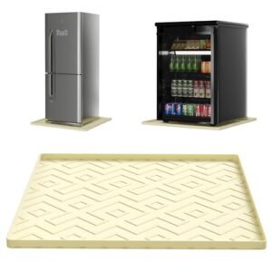 EWX Tapete de silicone para mini geladeira 50 x 50 cm – tapetes de geladeira, almofada protetora antiderrapante à prova d'água para máquina de lavar, secadora, lava-louças e refrigerador de vinho
