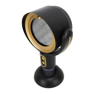 Exaustor de Cozinha Portátil, 2 Velocidades, íon Negativo, Alimentado por USB, Apartamento, 5V, 8W (Ouro Negro)