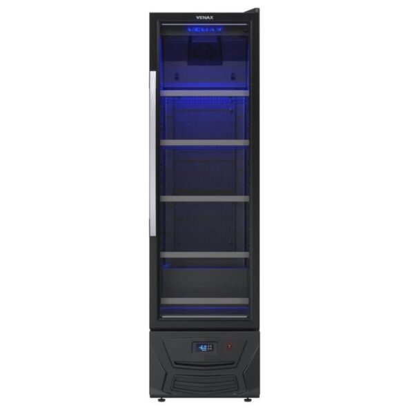 Expositora Cervejeira Venax Blue Light 200 Litros Preto Fosco Expvqcdbl209 127V 32179