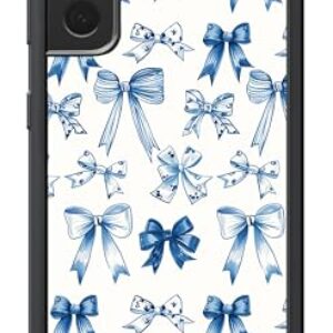 FADELF Capa para Samsung Galaxy S23 Ultra - TPU macio + capa de telefone PC - lindo design de laço azul - Capa de telefone com proteção contra quedas para mulheres meninas e homens