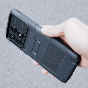 Fat Bear Capa protetora durável e resistente à prova de choque para Xiaomi Poco F6 Pro K70 PRO / K70 preta