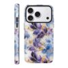 FBHGLOA Capa para iPhone 17 Pro Max 16,9 polegadas moderna folha vitral capa de telefone feminina BLuxuoso design de folha floral à prova de choque fino TPU e capa rígida de policarbonato resistente a
