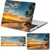 FFBOFFC Capa de laptop para MacBook Air 13,6 polegadas 2025-2022 modelo A2681 M2 A3113 M3 A3240 com tela de retina líquida e Touch ID, capa rígida de plástico gráfico e película de teclado, cenário de