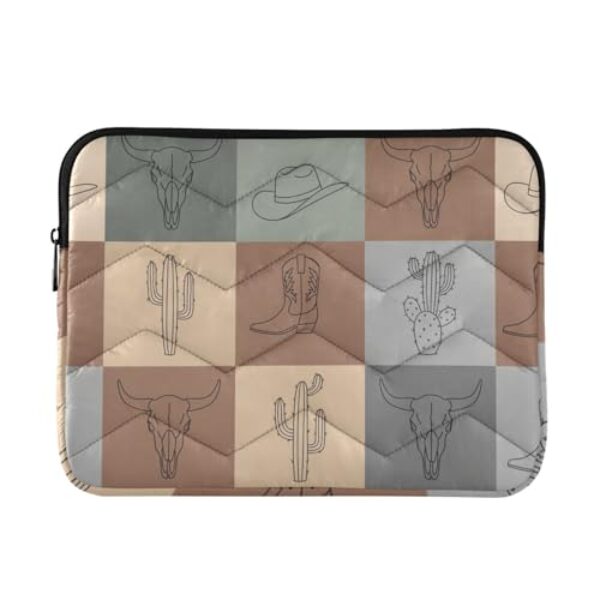 FFYHO Capa para laptop com design de padrão ocidental durável, bolsa de transporte para computador à prova d'água, capa protetora para laptop bolsas compatíveis com notebook tablet computador 13-14
