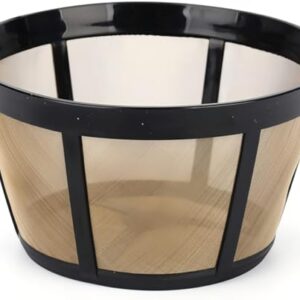 Filtro de café reutilizável para cafeteiras BUNN de 10 a 12 xícaras, substituição de cesta de filtro de malha de aço inoxidável, lavável e seguro para lava-louças, alternativa de filtro de papel