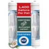 Filtro de água de carbono ativado em linha, cartuchos de substituição de conexão rápida T33 1/10.2 cm para geladeira e máquina de gelo, sistema sob a pia, sistema de água por osmose reversa, pacote