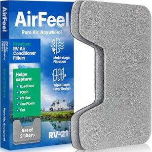 Filtros CA Premium RV – Filtro de substituição RV de três estágios compatível com Furrion Chill ar condicionado FACT11CA-PS - Filtros CA de 23 x 35 cm para trailer, motorhome, trailer de viagem