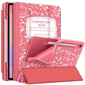 Fintie Capa fina para Samsung Galaxy Tab S10 Lite/S10 FE/S9 FE 5G 10,9 polegadas/Tab S9 11 polegadas com suporte de caneta S integrado, capa traseira com suporte inteligente de TPU macio, função
