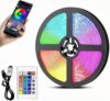 FITA DE LED ADESIVA RGB INTELIGENTE COM SENSOR DE SOM USB BLUETOOTH 5M LUZES PARA CASA ILUMINAÇÃO