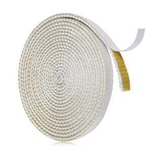 Fita de vedação de substituição de lareira, 3 m x 1 cm resistente ao calor, vedação de corda de fibra de vidro, vedação de corda de fibra de vidro, gaxeta de porta de fogão impregnada, acessórios de