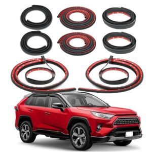 Fita de Vedação para Portas do RAV4 2020-2025, Vedação de Borracha para Carro, Isolamento Acústico, Redução de Ruído do Vento, Kit de Isolamento Acústico
