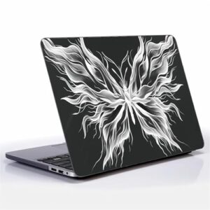 FKBRCL4U Capa para MacBook Pro de 13 polegadas, capa preta borboleta feita de linhas padrão 2013-2015 versão Mac Pro Retina 13 A1425/A1502 capa rígida de plástico preta para computador