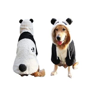 FLAdorepet Fantasia de Halloween para cães de tamanho médio e grande, jaqueta quente para animais de estimação, roupas divertidas para Labrador Husky Beagle (20, Panda)