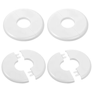 Flange dividida de parede, placa de escudo, placa de proteção abs autoadesiva redonda placas de cobertura de encanamento para torneira de tubo de 28 mm 2,5 cm banheiro cozinha banheiro banheiro