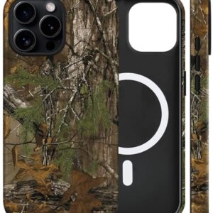 flewfun Capa magnética para iPhone 13 Pro, capa de telefone camuflada florestal, à prova de choque, fina, macia de TPU e policarbonato rígido, compatível com proteção MagSafe, projetada para meninos e