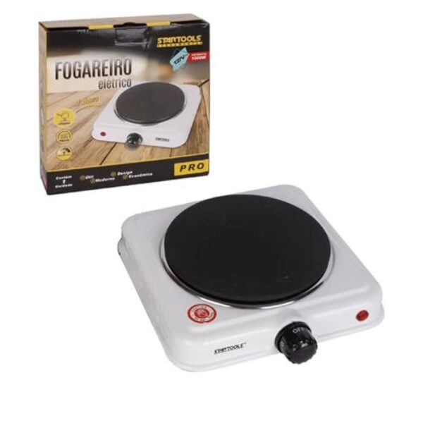Fogareiro Elétrico 1 Boca 127V Portátil Compacto Indução 1000W Cozinha Pequena Viagem Mini Fogão Luz Indicadora