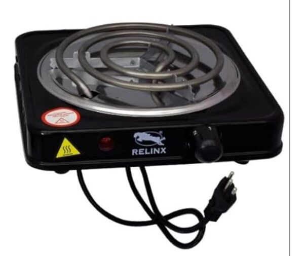 Fogareiro Elétrico Portátil 1000w 1 Boca 220V (PRETO)