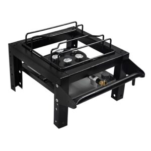 Fogão 1 Boca Grande à gás Semi Industrial Alta Pressão Preto Roa