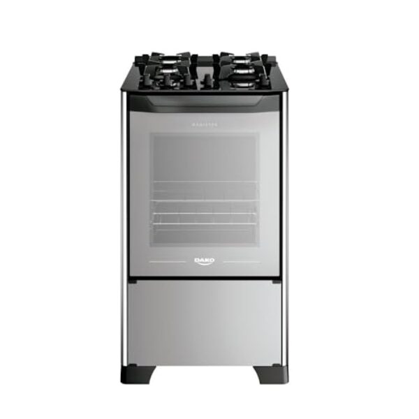 Fogão 4 Bocas Dako Magister Style com Mesa de Vidro Bivolt - Espelhado