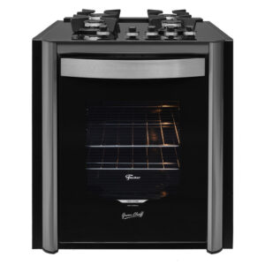 Fogão 4 Bocas de Embutir a Gás Fischer 4Q Gran Cheff com Grill Preto 110V