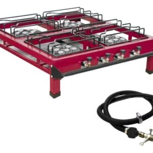 Fogão 4 Bocas Grande Industrial Alta Pressão com Mangueira e Registro