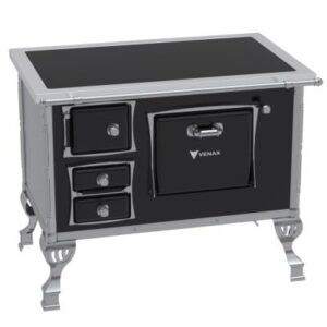 Fogão a Lenha GII N 2 Premium Preto Saida Direita