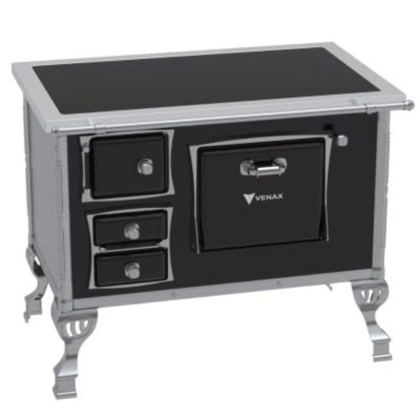 Fogão a Lenha GII N 2 Premium Preto Saida Direita