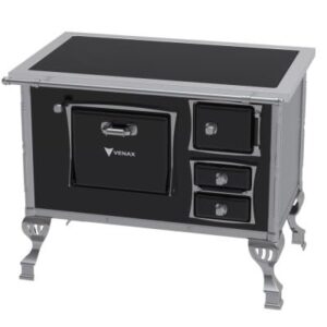 Fogão a Lenha GII N 2 Premium Preto Saida Esquerda