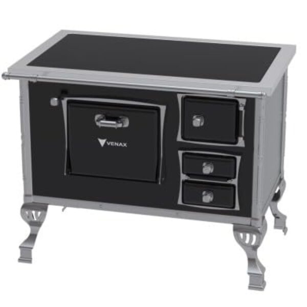 Fogão a Lenha GII N 2 Premium Preto Saida Esquerda