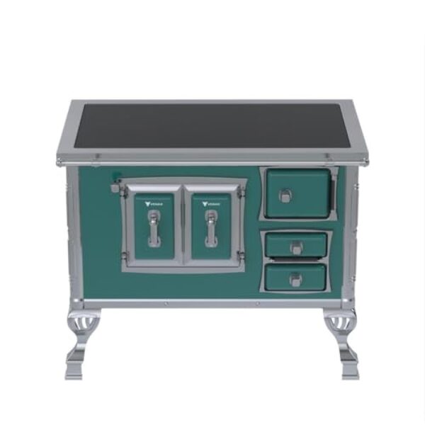 Fogão a Lenha GII N 2 Sec Xviii Premium Turquesa Saida Esquerda