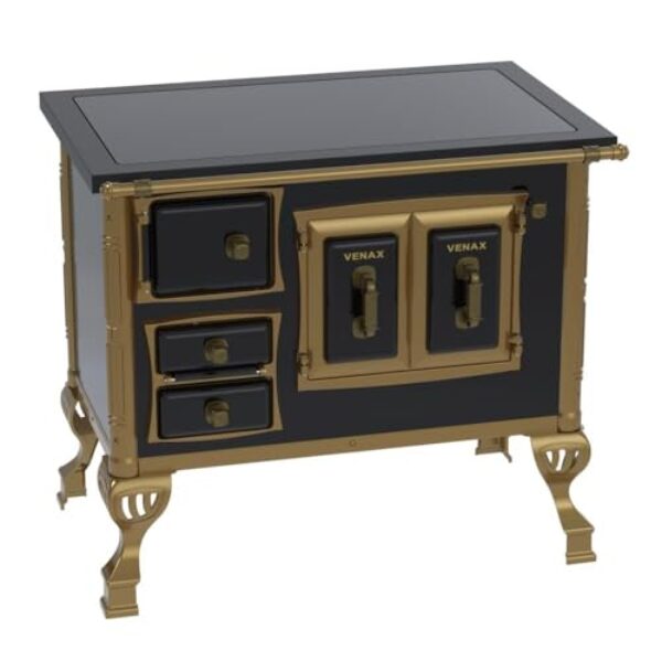 Fogão a Lenha N 1 Colonial Premium Preto Saida Direita