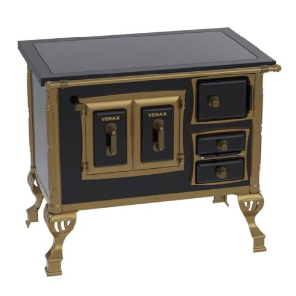 Fogão a Lenha N 1 Colonial Premium Preto Saida Esquerda