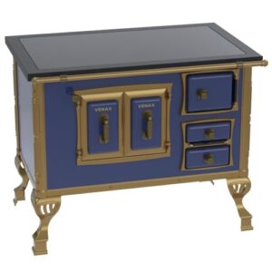 Fogão a Lenha N 2 Colonial Premium Azul Saida Direita