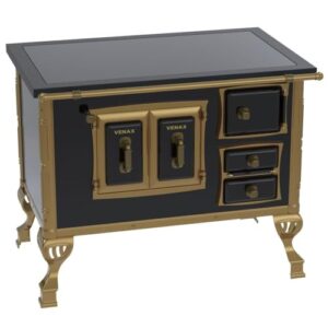 Fogão a Lenha N 2 Colonial Premium Preto Saida Esquerda