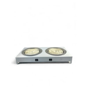 Fogão cooktop elétrico fogareiro portátil de mesa 2 bocas 110v ou 220v camping branco