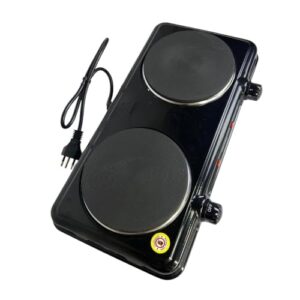 Fogão de Indução Elétrico, 2 Bocas, 220V, Preto