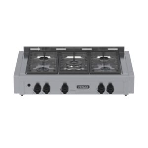 Fogão de Mesa de Embutir 5 Bocas Venax Temis Inox Gás GLP