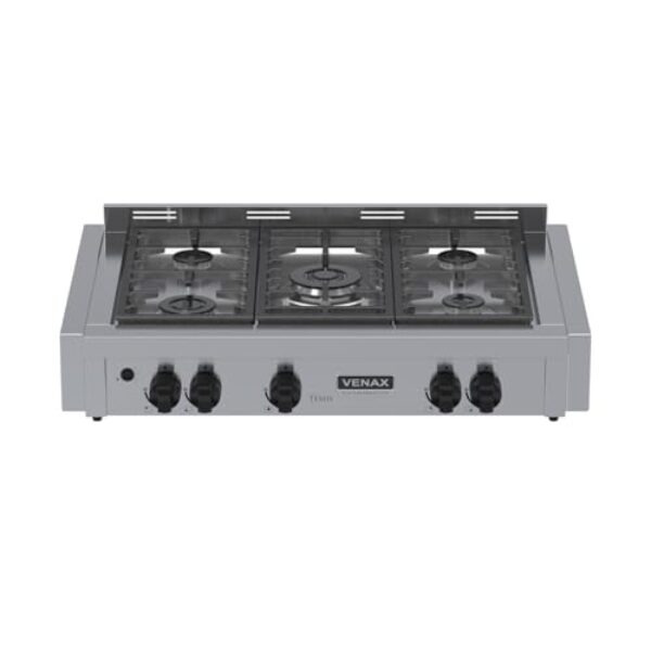 Fogão de Mesa de Embutir 5 Bocas Venax Temis Inox Gás GLP