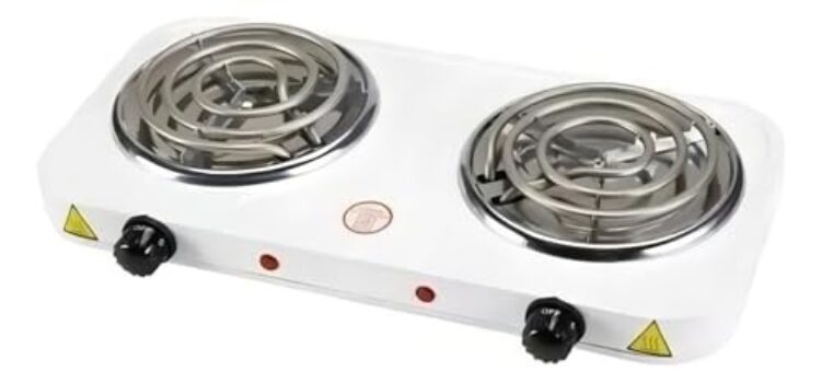 Fogão Elétrico Fogareiro Portátil Cooktop 2 Bocas 2000w 127v (BRANCO)
