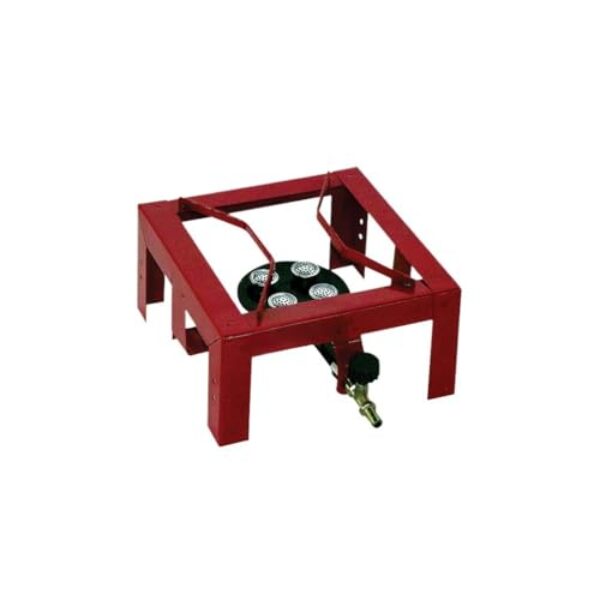 Fogão Fogareiro 1 uma boca Industrial Alta Pressão Estrada Queimador Profissional Portátil para Viagens e Churrascos (VERMELHO)