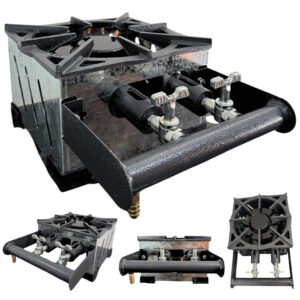 Fogão Industrial 1 Boca Camping 20x20 Mesa Chama Dupla Queimadores Duplos Itajobi Fogões