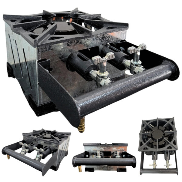 Fogão Industrial 1 Boca Camping 20x20 Mesa Chama Dupla Queimadores Duplos Itajobi Fogões