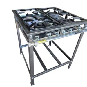 Fogão Industrial 4 Bocas Baixa Pressão Aço Preto Craquelado